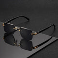Rimless Rectangle Sunglasses for Women and Men – Fashion Small Square Frameless Shades, Summer Travel UV400 Protection Eyewear, Classic Unisex Oculos