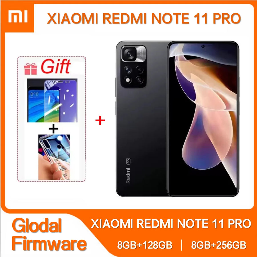 Xiaomi Redmi Note 11 Pro 8GB 256GB 108MP Camera 5G Smartphone MTK Helio G96 Octa Core 120Hz Display NFC Global Rom