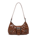 Y2K Retro Pleated Hobo Shoulder Bag for Women Hot Selling Maillard Style Underarm Bag Clutch Handbags for Travel Work Shopping