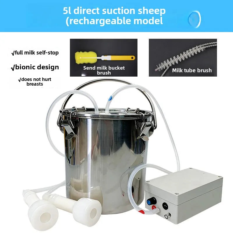 Cattle and Sheep Milking Machine, Animal Electric Pulse Milking Machine, Portable Small Milking Machine