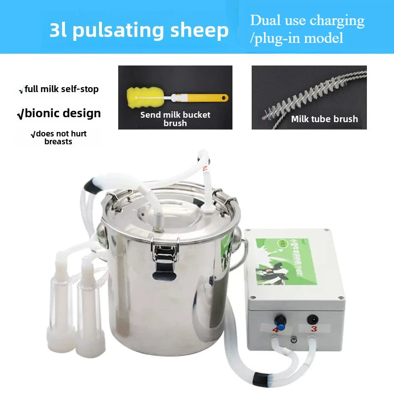 Cattle and Sheep Milking Machine, Animal Electric Pulse Milking Machine, Portable Small Milking Machine