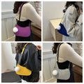 Mini Women Shoulder Bags Fashion Felt Women's Bag Design Advanced Underarm Handbags Mini Saddle Bag
