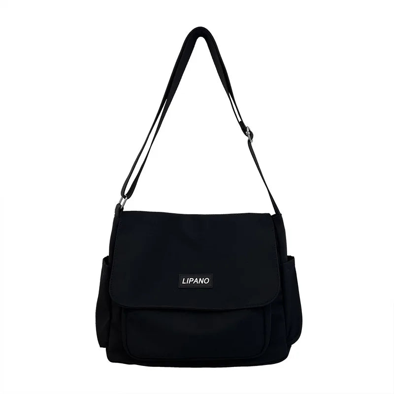 Nylon Messenger Bag Men Shoulder Bag Trendy Men's Messenger Bag, Student School Bag, Solid Color Crossbody Bags for Men Handbag