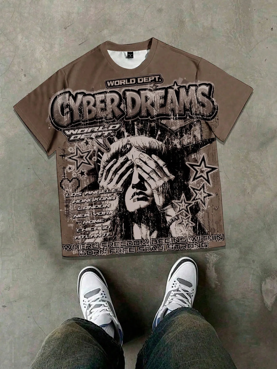 2026 Summer Men's T-shirt with 3D Print Breathable Lightweight Comfortable for Roller Skating and Hip Hop Men's T-shirt