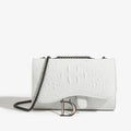 Fashion Ladies Croc Pattern Sequined Chain Crossbody Bag D‑Buckle Shoulder Messenger Handbag Women Evening Party Purse
