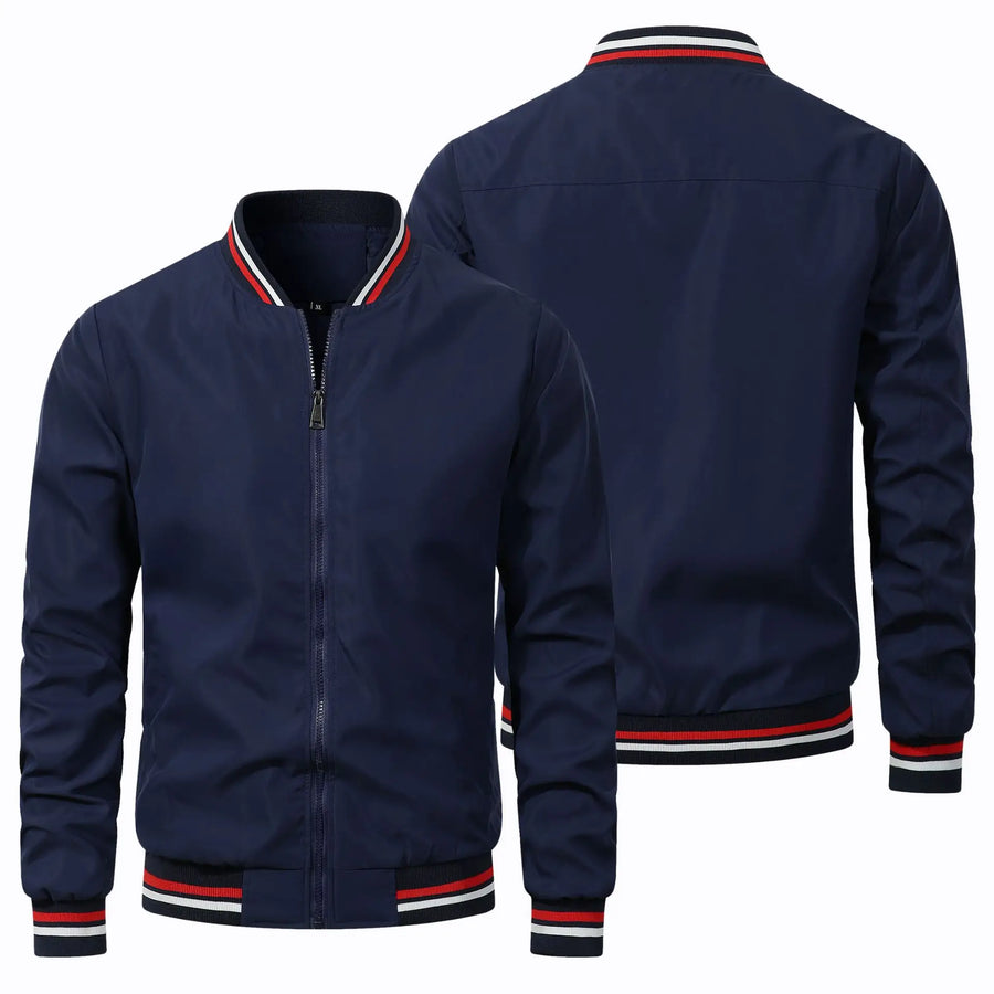 Jacket trend men's new autumn-winter style European casual coat fashionable trendy outerwear men's top thin jacket - New0001