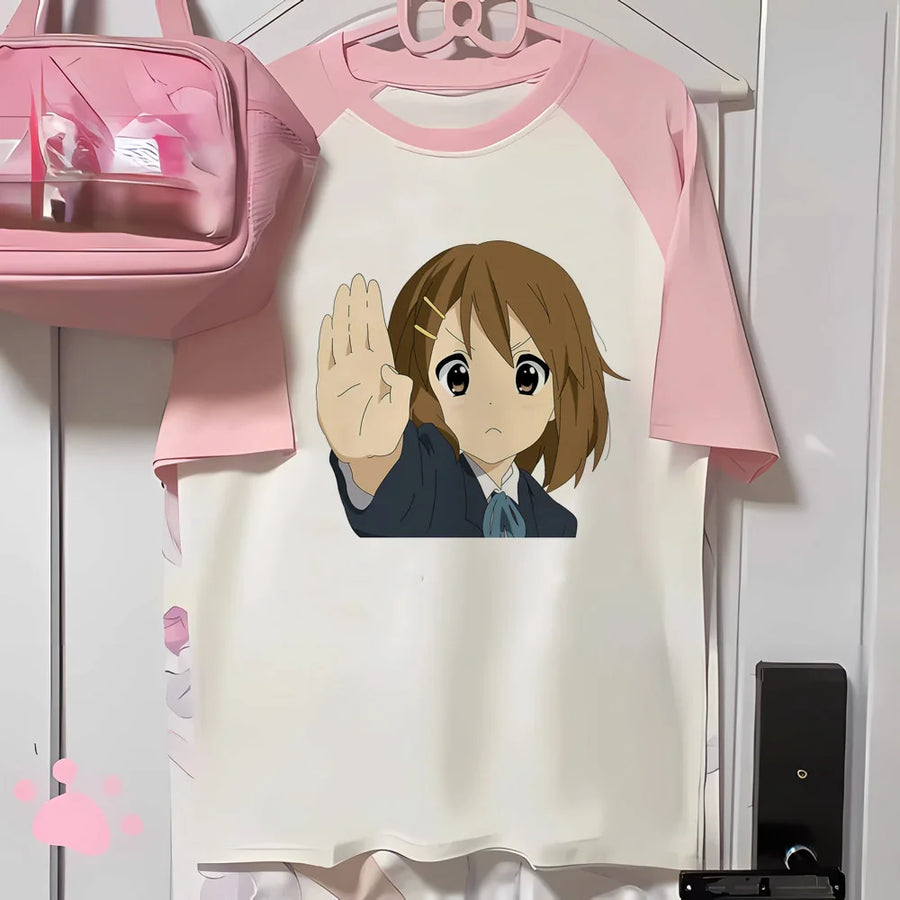 K-on t-shirts women comic t shirt female designer funny graphic clothes