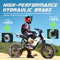 Electric Bike VIPCOO H2 3500W 48V 23AH Electric Motorcycle 12/14" Fat Tire Dirt Bike for Teenagers and Adults