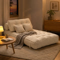 Folding Sofa Bed Convertible Sleeper Chair 1 Seat Floor Sofa Lounge with Back Support Pillow for Living Room Bedroom Guest Room
