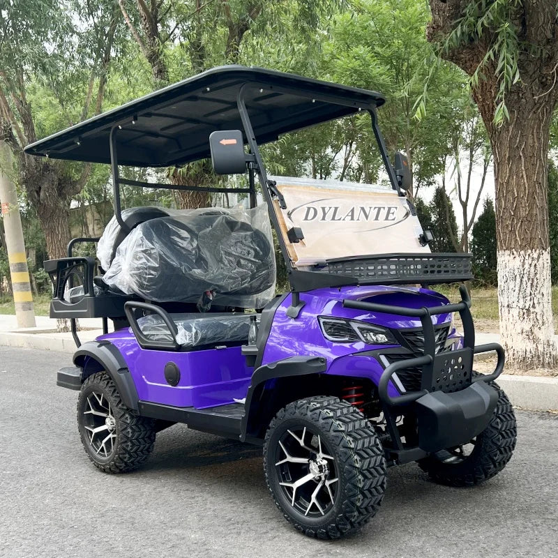 Factory Price Discount Price 48v 60V 72v Electric Golf Cart with Golf Bag Holder 2+2 Seat Mini Multi-purpose Hunting Car