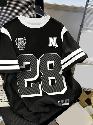 2025 Summer New Men's T-shirt breathable casual sporty digital print outdoor street men's wear