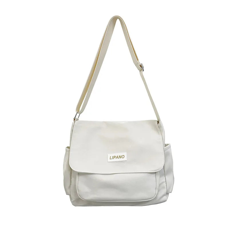 Nylon Messenger Bag Men Shoulder Bag Trendy Men's Messenger Bag, Student School Bag, Solid Color Crossbody Bags for Men Handbag