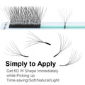 NAGARAKU Automatic Flowering W Shape  Bloom 3D 4D 5D 6D Premade Fans Eyelash Extensions Natural Soft Light Full Dense