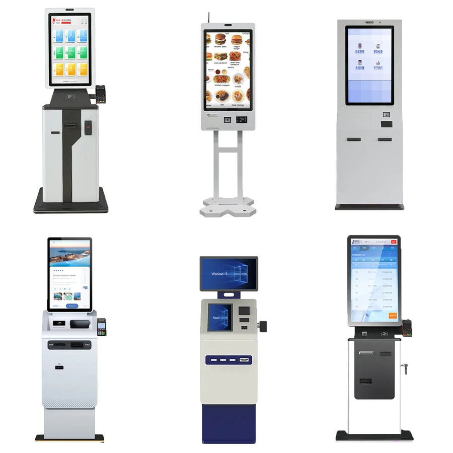 n Inquiry Hotel Check in Out Payment Kiosk Machine 32" Capacitive Touch Screen Cash Deposit Machine Self Service Informatio