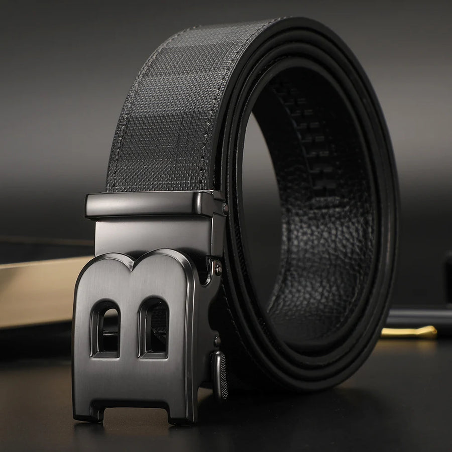 High Quality Leather Belt Men Luxury Brand Designer fashion Canvas Belts for Men Strap Male Metal Automatic Buckle Belt