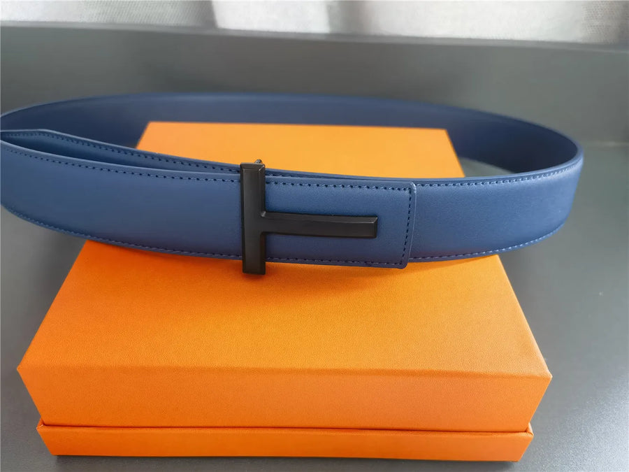 High Quality 3.8cm Leather Business Men Belt Luxury Brand Designer famous Belts for men Jeans Strap Male Metal Buckle belt