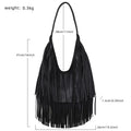 Long Tassels Women Handbag Fashion Shoulder Bags for Ladies Hand Bag Soft PU Leather Casual Hobos Armpit Bag Female Tote