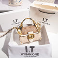 New minimalist and fashionable small handbag, contrasting color women's bag, high-end carriage crossbody bag, portable box bag
