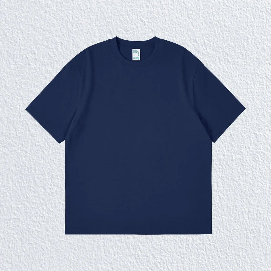 Pure White 260g Heavy T-shirt Men's Summer Pure Cotton Short-sleeved New Men's and Women's Streetwear
