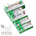 Veterinary Syringe Adjustable Dose Vaccine Injection with 10pcs 304 Stainless Steel Needle for Pig Cow Chicken Veterinary Tools