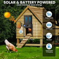 Automatic Chicken Coop Door, Anti Pinch Protection, Large LCD Display Screen, Timer and Light Sensor Mode, Solar Powered Automat