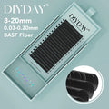 DIYDAY 16Rows Classic Lashes Individual Natural False Mink Eyelashes B C CC D DD Curl Eyelash Extension Supplies for Makeup