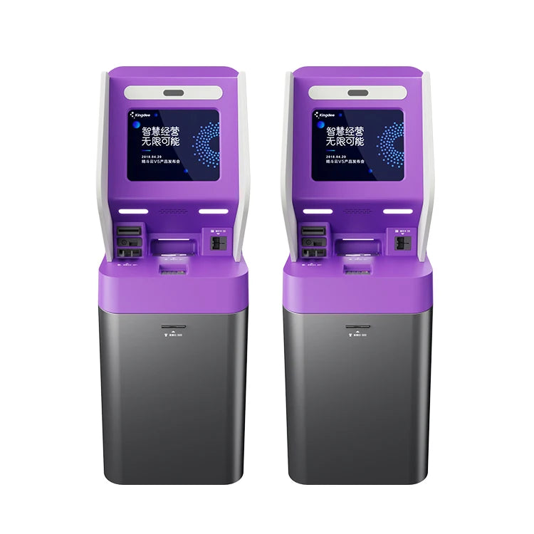 Crtly Touch Screen Automatic Banknote Deposit Cash Receiver ATM Withdrawal Recycling Bin Currency Exchange ATM