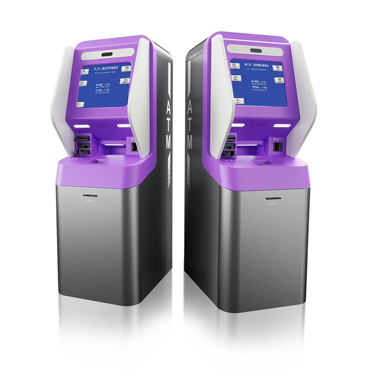 Crtly Touch Screen Automatic Banknote Deposit Cash Receiver ATM Withdrawal Recycling Bin Currency Exchange ATM