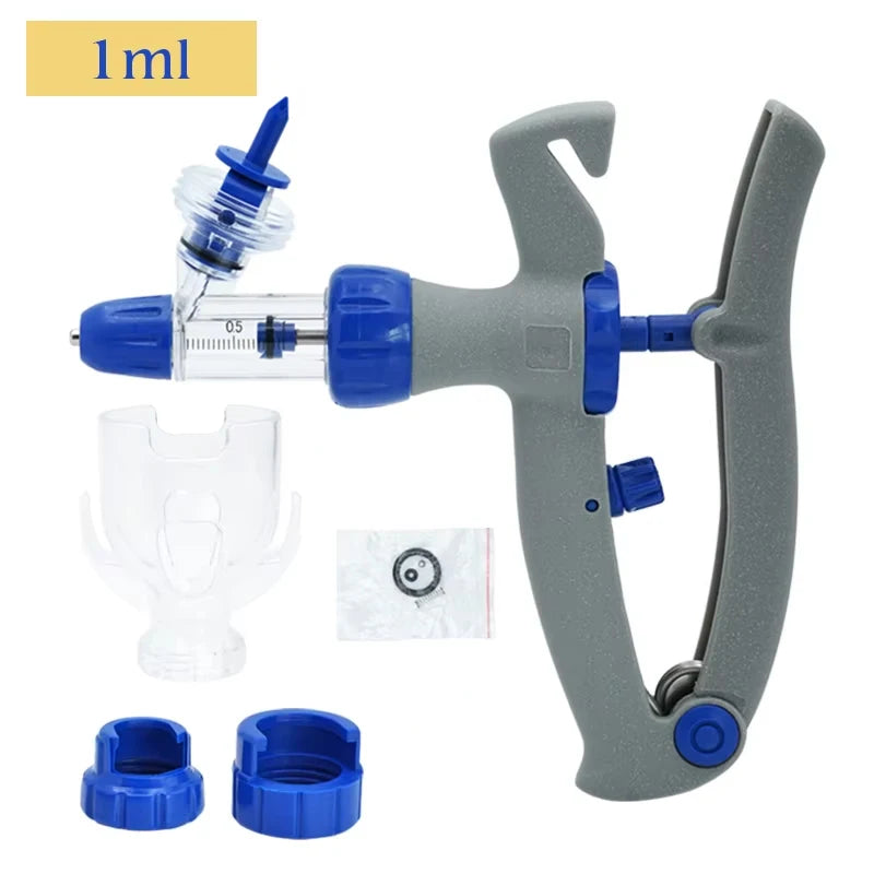 1ml 2ml 5ml 10ml Automatic Veterinary Injector Continuous Syringe Adjustable Durable Vaccine Injection Injector Poultry Tool